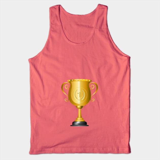 Gold Trophy Cup Tank Top by AnnArtshock